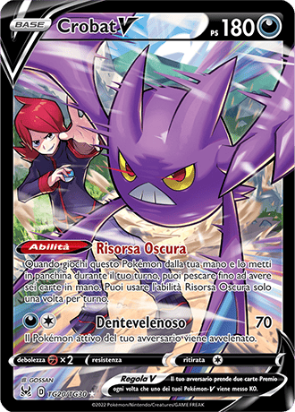 Crobat-V TG20/TG30 Trainer Gallery - ITA - Near Mint - Spada e Scudo - Origine Perduta - Carta Pokemon