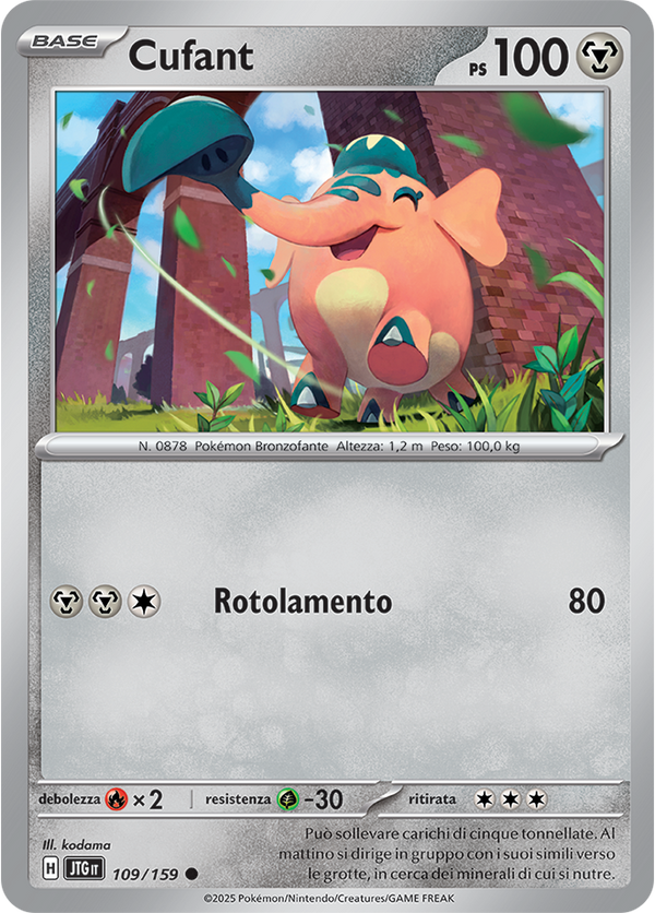 Cufant JTG 109/159 Reverse Holo - ITA - Near Mint - Scarlatto e Violetto - Avventure Insieme - Carta Pokemon