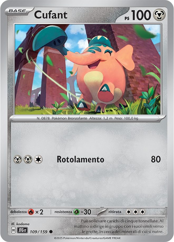 Cufant JTG 109/159 Reverse Holo - ITA - Near Mint - Scarlatto e Violetto - Avventure Insieme - Carta Pokemon