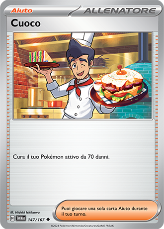 Cuoco 147/167 Reverse Holo Non Comune - ITA - Near Mint - Scarlatto e Violetto - Crepuscolo Mascherato - Carta Pokemon