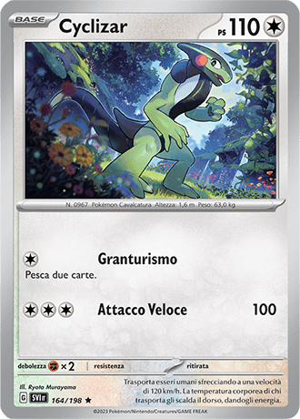 Cyclizar 164/198 Reverse Holo - ITA - Near Mint - Scarlatto e Violetto - Carta Pokemon