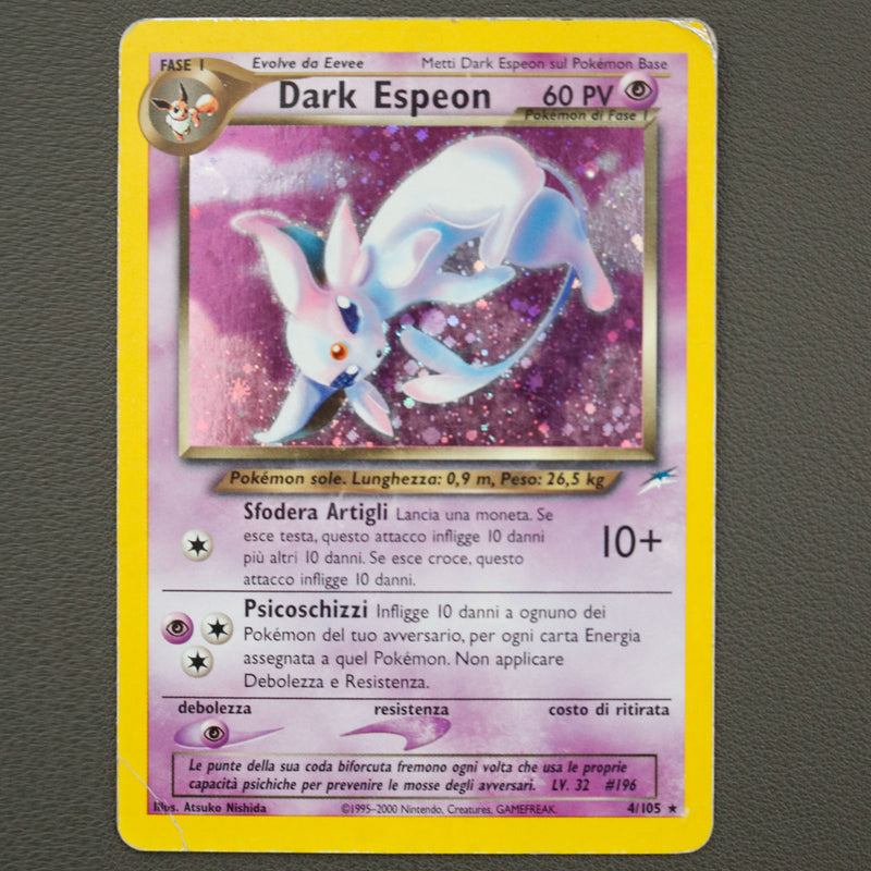 dark espeon pokemon card Dark Espeon NDE 004/105 Rara Holo - ITA - Played/Poor