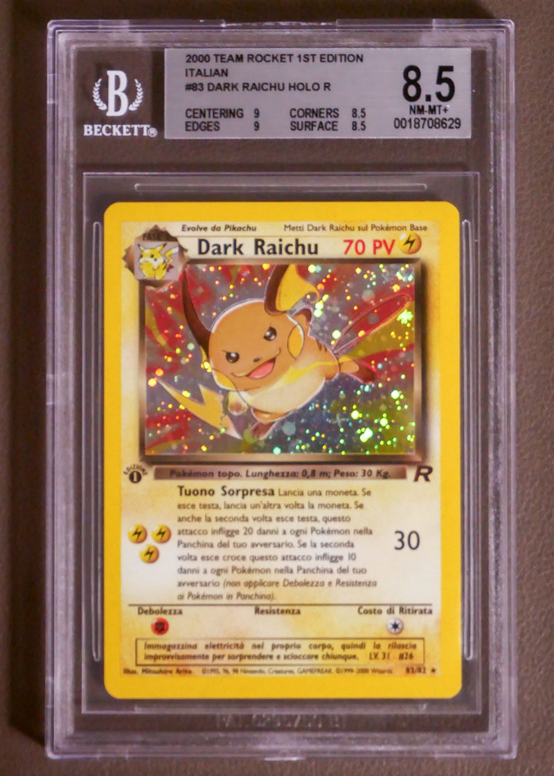 pokemon card dark raichu Dark Raichu TR 83/82 Rara Holo - 1a Edizione - ITA