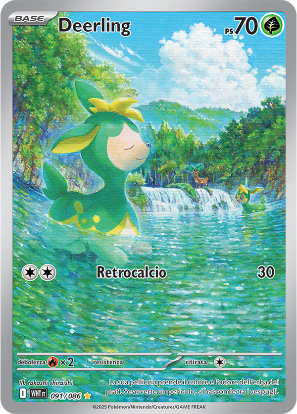 Deerling WHT 091/086 - ITA - Near Mint - Scarlatto e Violetto - Fuoco Bianco - Carta Pokemon