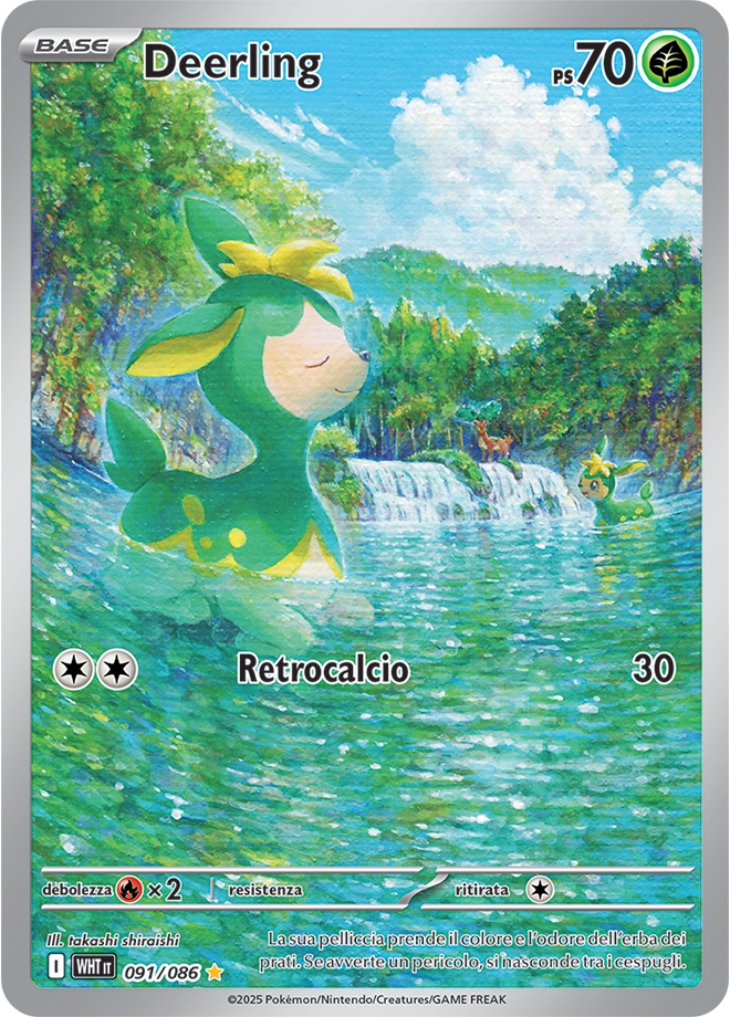 Deerling WHT 091/086 - ITA - Near Mint - Scarlatto e Violetto - Fuoco Bianco - Carta Pokemon