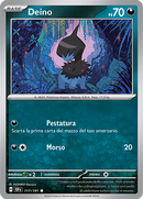 Deino 117/191 Reverse Holo - ITA - Near Mint - Scarlatto e Violetto - Scintille Folgoranti - Carta Pokemon