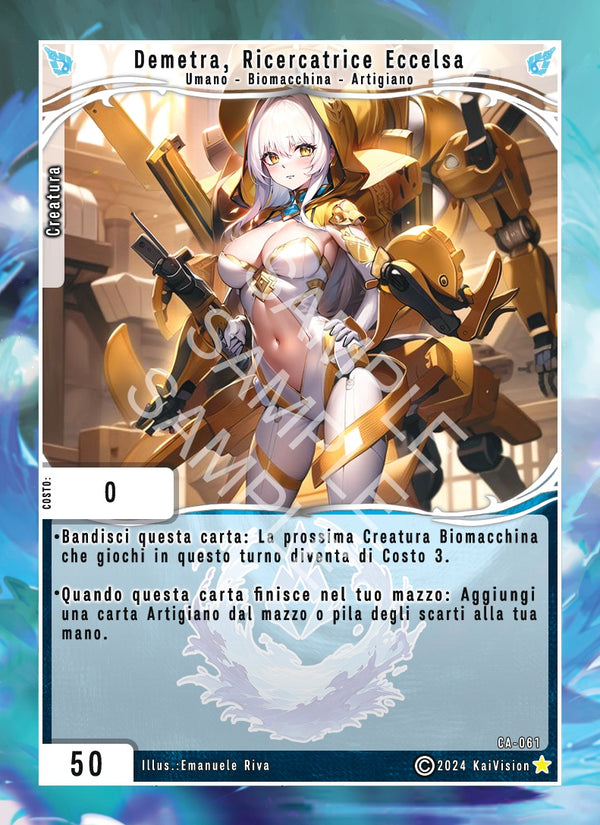 Demetra, Ricercatrice Eccelsa CA - 061 Rara Foil - Unlimited - ITA - Near Mint - Cavalieri di Adam - Carta Creatures of Exo