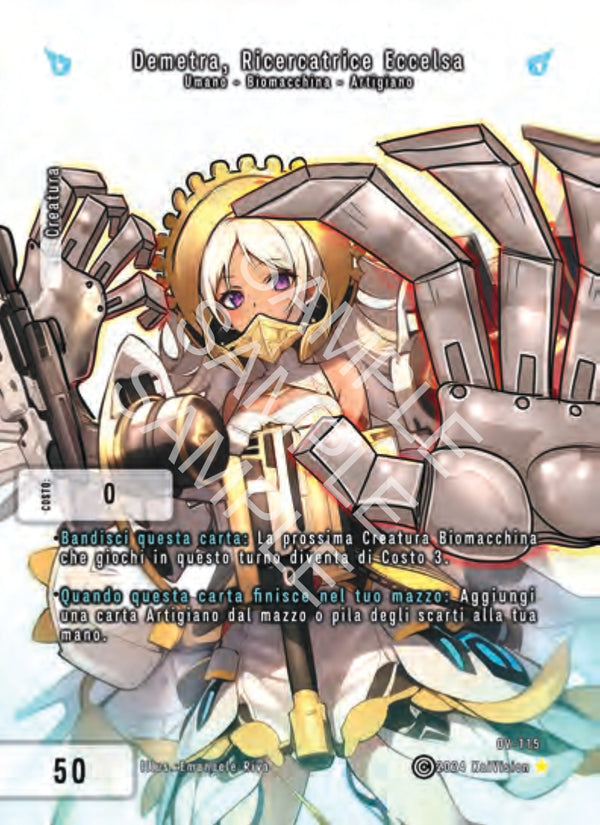 Demetra, Ricercatrice Eccelsa OV - 115 Rara Foil Full Art - 1a Edizione - ITA - Near Mint - Oppressione Vacua - Carta Creatures of Exo