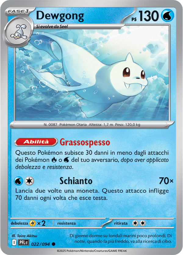 Dewgong PFL 022/094 - ITA - Near Mint - Megaevoluzione - Fiamme Spettrali - Carta Pokemon