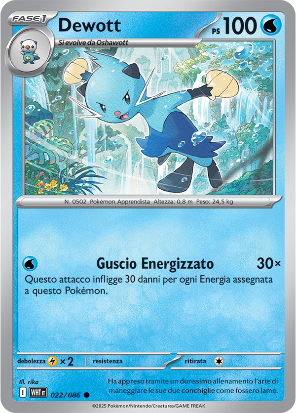 Dewott WHT 022/086 - ITA - Near Mint - Scarlatto e Violetto - Fuoco Bianco - Carta Pokemon