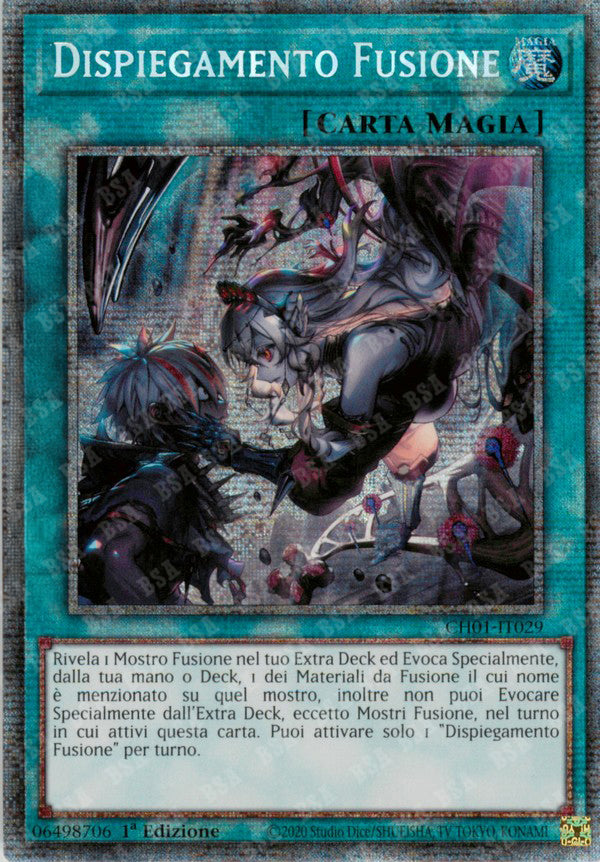 Dispiegamento Fusione CH01-IT029 Starlight Rare - 1a Edizione - ITA - Near Mint - I Deck delle Cronache: il Caduto & la Virtuosa - Carta Yu-Gi-Oh!