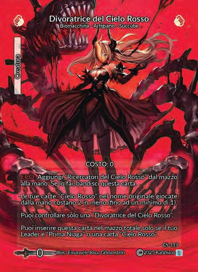 Divoratrice del Cielo Rosso CS - 119   - 1a Edizione - ITA - Near Mint - Custodi della Storia - Carta Creatures of Exo