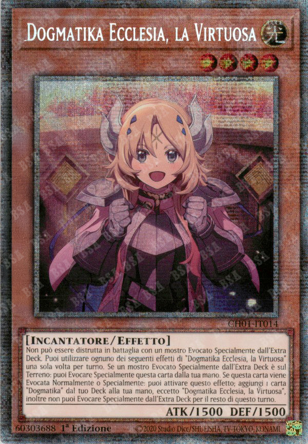 Dogmatika Ecclesia, la Virtuosa CH01-IT014 Starlight Rare - 1a Edizione - ITA - Near Mint - I Deck delle Cronache: il Caduto & la Virtuosa - Carta Yu-Gi-Oh!