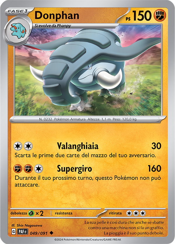 Donphan 049/091 - ITA - Mint - Scarlatto e Violetto - Destino di Paldea - Carta Pokemon