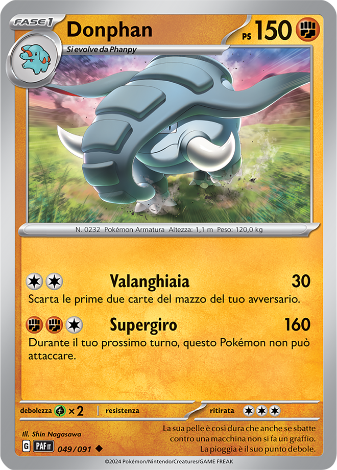Donphan 049/091 - ITA - Near Mint - Scarlatto e Violetto - Destino di Paldea - Carta Pokemon