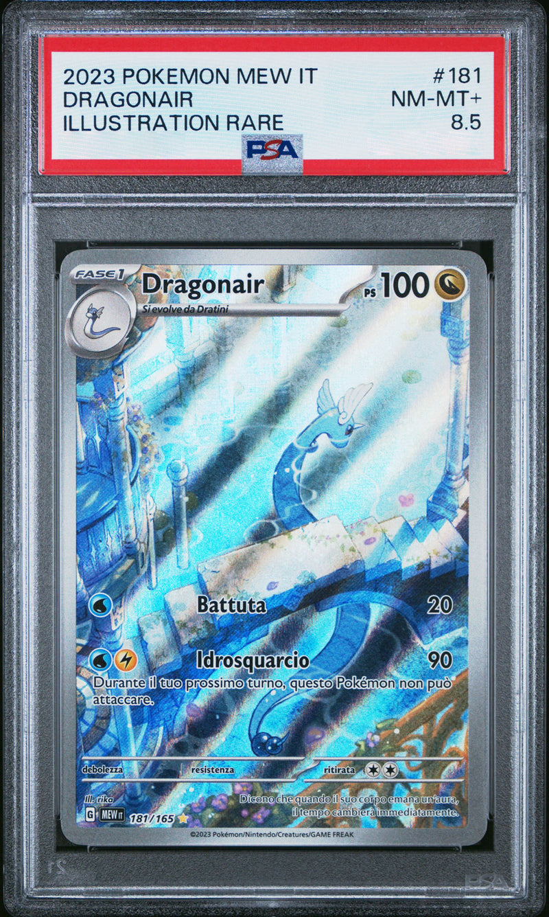 Dragonair 181/165 Illustrazione Rara - ITA - Near Mint + - Gradata PSA 8.5 Scarlatto e Violetto - 151 - Carta Pokemon