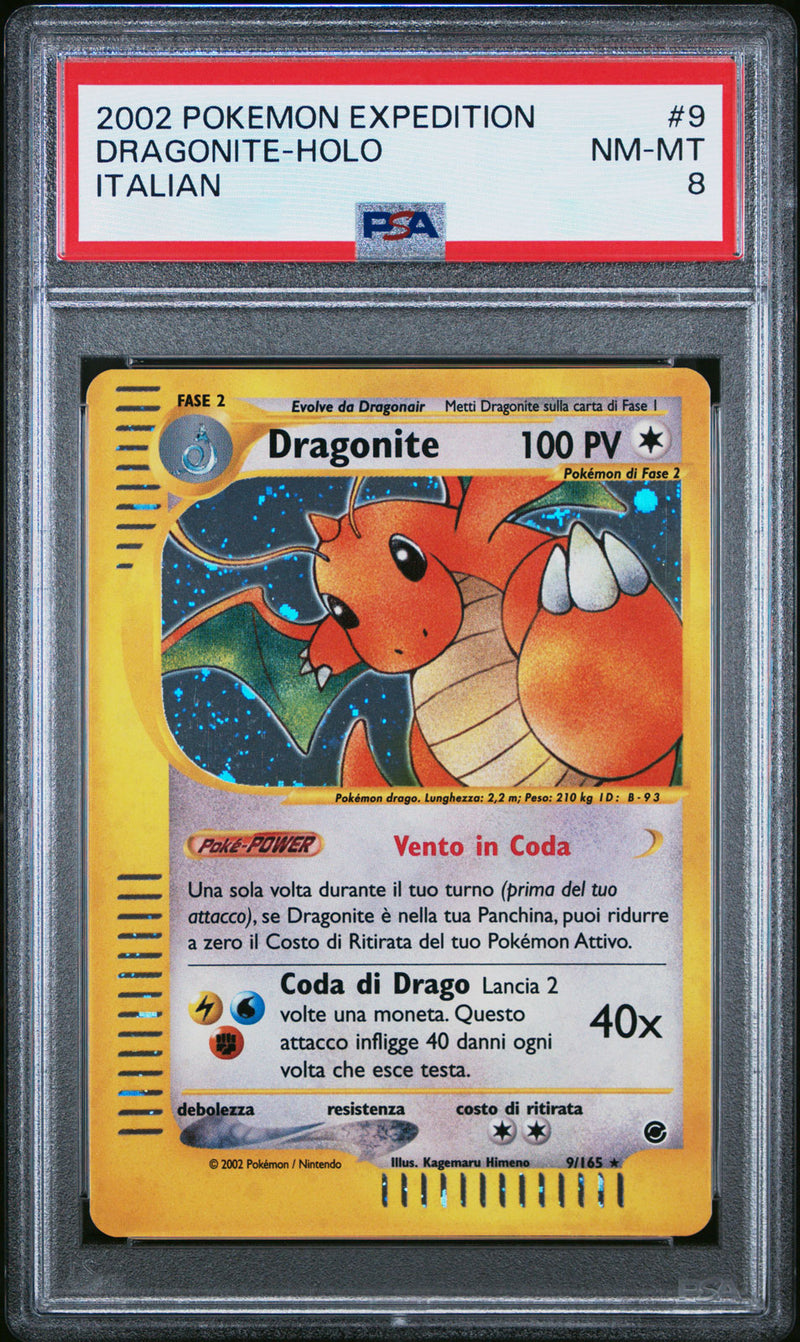 Dragonite 009/165 Holo - ITA - Near Mint - Gradata PSA 8 - e-Card -  Set Base Expedition - Carta Pokemon