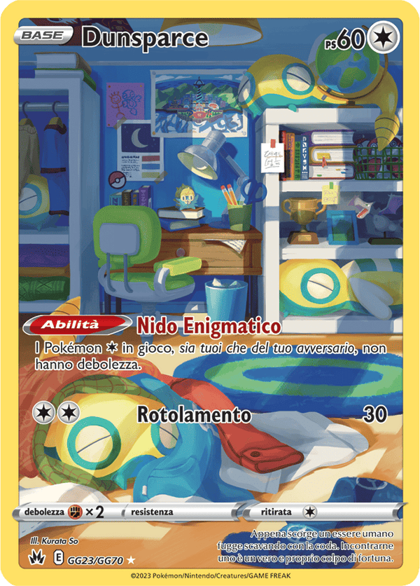Dunsparce GG23/GG70 Galleria di Galar - ITA - Near Mint - Spada e Scudo - Zenit Regale - Carta Pokemon