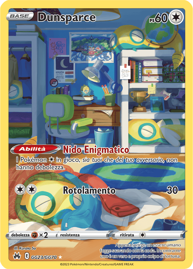 Dunsparce GG23/GG70 Galleria di Galar - ITA - Near Mint - Spada e Scudo - Zenit Regale - Carta Pokemon