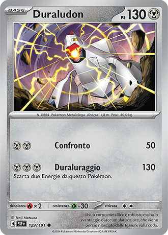 Duraludon 129/191 Reverse Holo - ITA - Near Mint - Scarlatto e Violetto - Scintille Folgoranti - Carta Pokemon