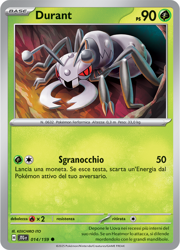 Durant 014/159 Reverse Holo - ITA - Near Mint - Scarlatto e Violetto - Avventure Insieme - Carta Pokemon