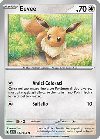 Eevee 133/165 - ITA - Mint - Scarlatto e Violetto - 151 - Carta Pokemon
