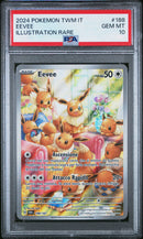 Eevee 188/167 Illustrazione Rara - ITA - Mint - Gradata PSA 10 - Scarlatto e Violetto - Crepuscolo Mascherato - Carta Pokemon