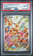 Eevee TWM 188/167 Illustrazione Rara - ITA - Gem Mint - Gradata PSA 10 - Scarlatto e Violetto - Crepuscolo Mascherato - Carta Pokemon