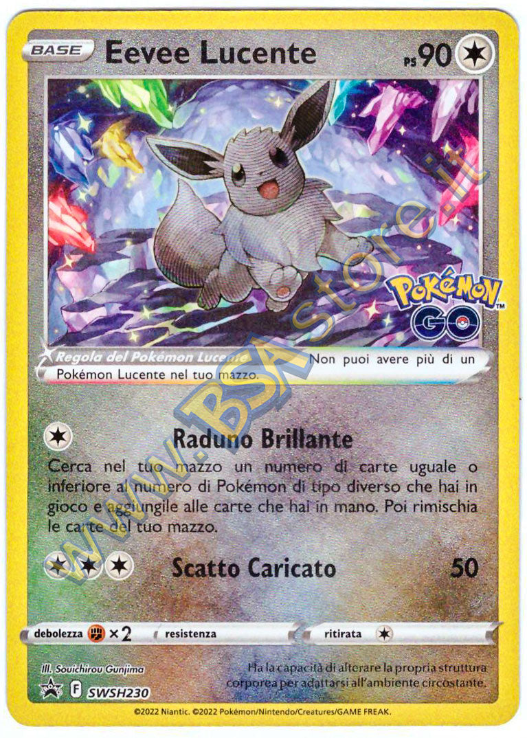 Eevee Lucente SWSH230 - ITA - Mint - Promo Spada e Scudo - Carta Pokemon