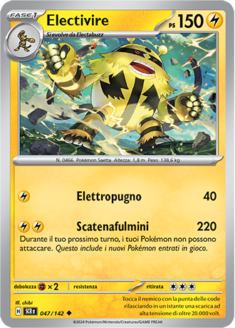 Electivire 047/142 Reverse Holo - ITA - Near Mint - Scarlatto e Violetto - Corona Astrale - Carta Pokemon
