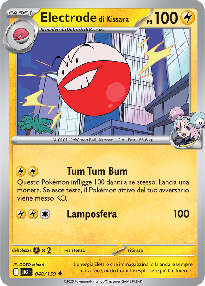 Electrode di Kissara 048/159 Reverse Holo - ITA - Near Mint - Scarlatto e Violetto - Avventure Insieme - Carta Pokemon