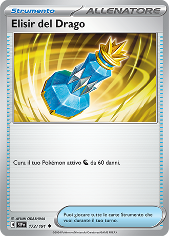 Elisir del Drago 172/191 Reverse Holo - ITA - Near Mint - Scarlatto e Violetto - Scintille Folgoranti - Carta Pokemon
