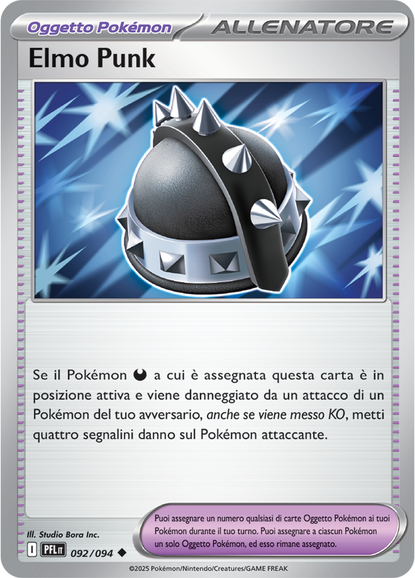 Elmo Punk PFL 092/094 Reverse Holo - ITA - Near Mint - Megaevoluzione - Fiamme Spettrali - Carta Pokemon
