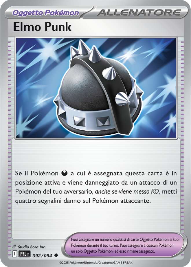 Elmo Punk PFL 092/094 Reverse Holo - ITA - Near Mint - Megaevoluzione - Fiamme Spettrali - Carta Pokemon