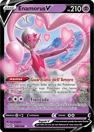 Enamorus-V 082/196 - ITA - Near Mint - Spada e Scudo - Origine Perduta - Carta Pokemon