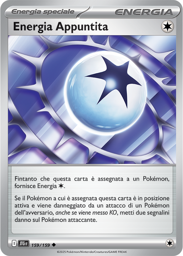 Energia Appuntita JTG 159/159 Reverse Holo - ITA - Near Mint - Scarlatto e Violetto - Avventure Insieme - Carta Pokemon