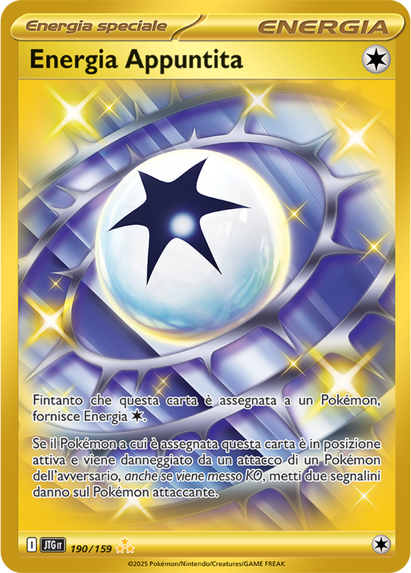 Energia Appuntita 190/159 Segreta Oro - ITA - Near Mint - Scarlatto e Violetto - Avventure Insieme - Carta Pokemon