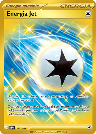Energia Jet 252/191 Segreta Oro - ITA - Near Mint - Scarlatto e Violetto - Scintille Folgoranti - Carta Pokemon