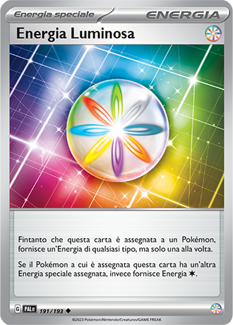 Energia Luminosa 191/193 Reverse Holo - ITA - Near Mint - Scarlatto e Violetto - Evoluzioni a Paldea - Carta Pokemon