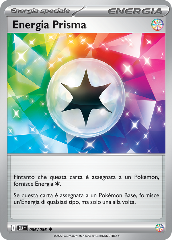 317Energia Prisma BLK 086/086 Reverse Holo - ITA - Near Mint - Scarlatto e Violetto - Luce Nera - Carta Pokemon