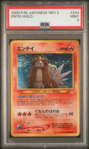 Entei N3 244 Rara Holo - JAP - Mint - Gradata PSA 9 - Awakening the Legends - Carta Pokemon