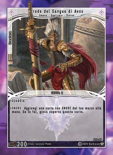 Erede del Sangue di Avos SDA - 08 Foil  - 1a Edizione - ITA - Near Mint - Structure Deck Anniversary - Carta Creatures of Exo