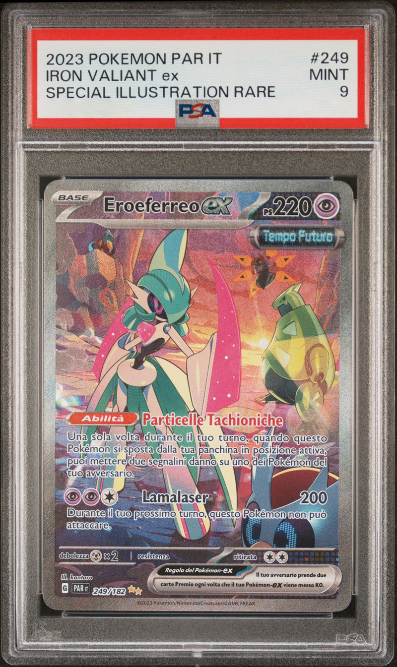 Eroeferreo-ex 249/182 Alternative Art - ITA - Mint - Gradata PSA 9 - Scarlatto e Violetto - Paradosso Temporale - Carta Pokemon
