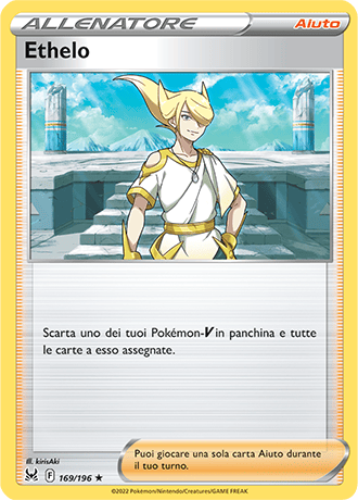 Ethelo 169/196 Reverse Holo - ITA - Near Mint - Spada e Scudo - Origine Perduta - Carta Pokemon
