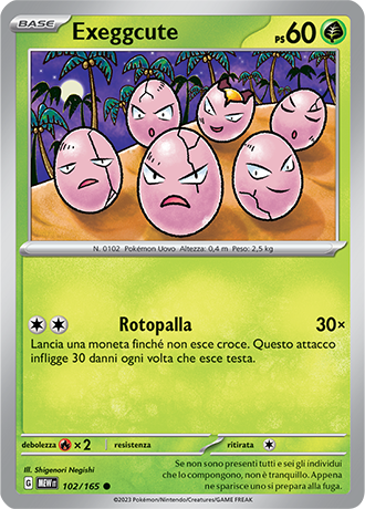 Exeggcute 102/165 - ITA - Mint - Scarlatto e Violetto - 151 - Carta Pokemon