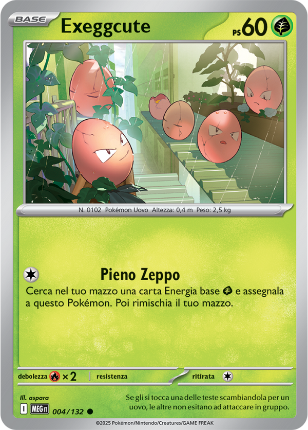Exeggcute MEG 004/132 - ITA - Near Mint - Megaevoluzione - Carta Pokemon