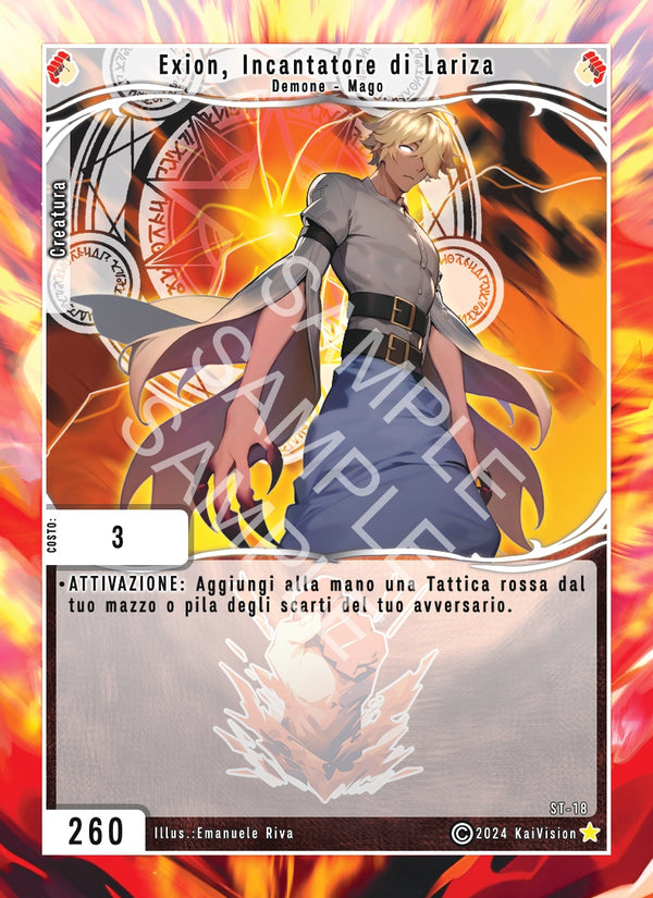Exion, Incantatore di Lariza ST - 18 Rara Foil - 1a Edizione - ITA - Near Mint - Serie Torneo - Carta Creatures of Exo