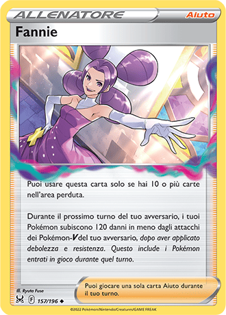 Fannie 157/196 - ITA - Near Mint - Spada e Scudo - Origine Perduta - Carta Pokemon