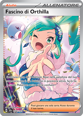 Fascino di Orthilla 246/191 Alternative Art - ITA - Near Mint - Scarlatto e Violetto - Scintille Folgoranti - Carta Pokemon