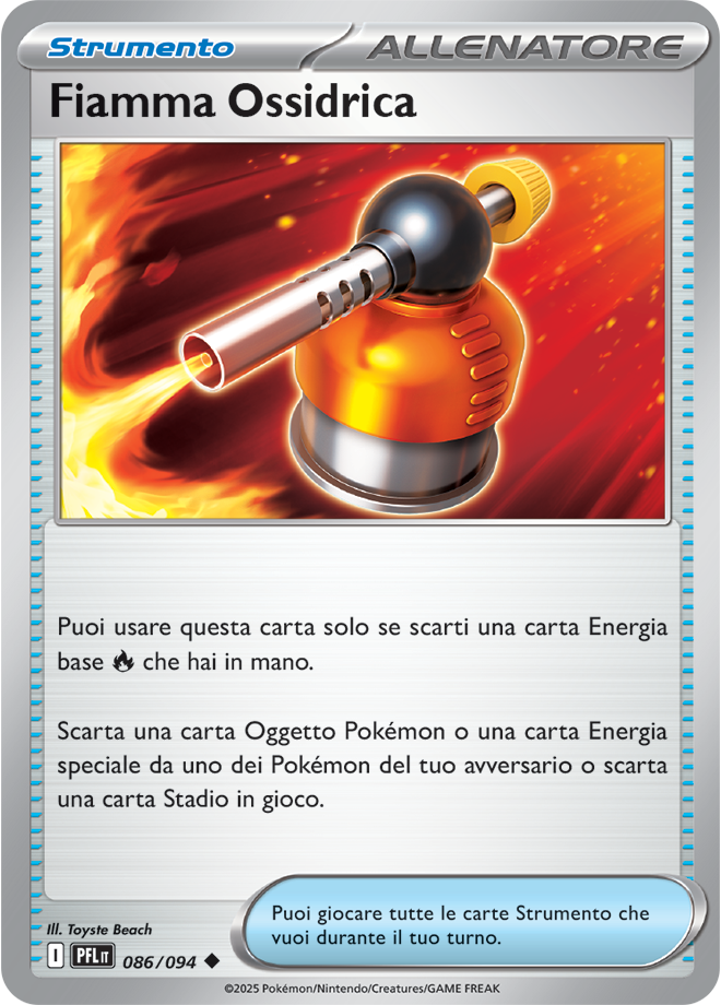 Fiamma Ossidrica PFL 086/094 - ITA - Near Mint - Megaevoluzione - Fiamme Spettrali - Carta Pokemon
